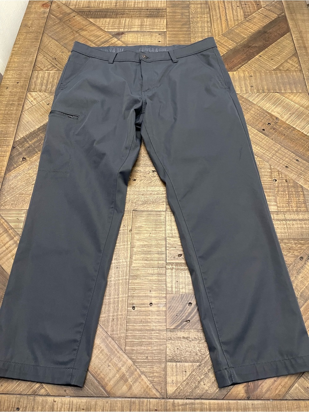 Copper & Oak Men's Straight Fit Stretch Tech Pants Gray 38x30